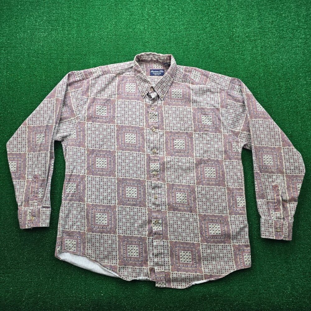 American Blue Classics Shirt Mens XL/2XL‎ Button Down Vintage 90s Western Cowboy